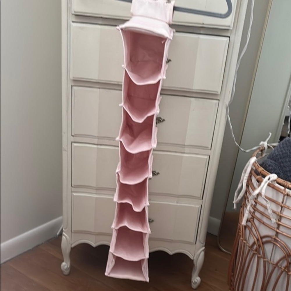 Pink Hanging Closet Children"s Shoe Organizer